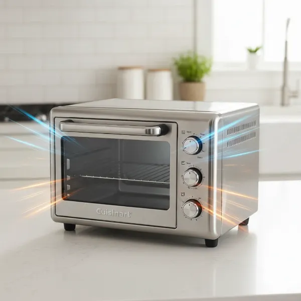Cuisinart Air Fryer Toaster Oven on counter, showcasing multi-functionality for modern kitchens.
